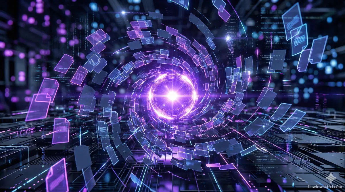 AI agent performing deep research and data synthesis.