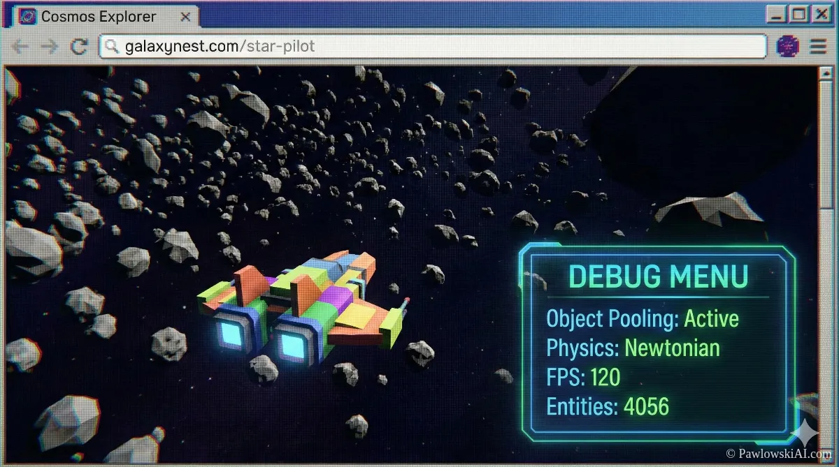 A simulation of the Space Flight Sandbox game built using principles from the Codex 5.3 Beginner's Guide